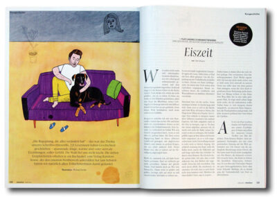 Eiszeit, Illustration von Michael Zander für das Emotion-Magazin, Ausgabe 6/2015 "Die Begegnung, die alles verändert hat"
