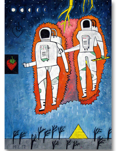 Eistanzen, Illustration von Michael Zander repräsentiert von Jutta Fricke Agentur für Illustration, Technik: Tusche, Gouache, Filzstift, Buntstift, Bleistift, Kugelschreiber