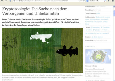 Michael Zander, Illustrator in Berlin, Repräsentiert von Jutta Fricke Agentur für Illustration, Deutsche Welle, Kryptozoologie, Die Suche nach dem Verborgenen und Unbekannten