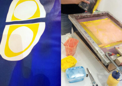 Workshop: Siebdruck mit Papierschablone im Supalife Kiosk e.V., ein Raum für zeitgenössische Siebdruckkunst