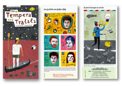 Michael Zander, Illustrator in Berlin, Repräsentiert von Jutta Fricke Agentur für Illustration, Von Tempera und Tralala, Broschüre